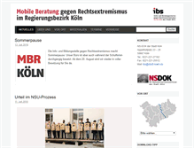 Tablet Screenshot of mbr-koeln.de